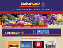 Tablet Screenshot of kosherworld.co.za